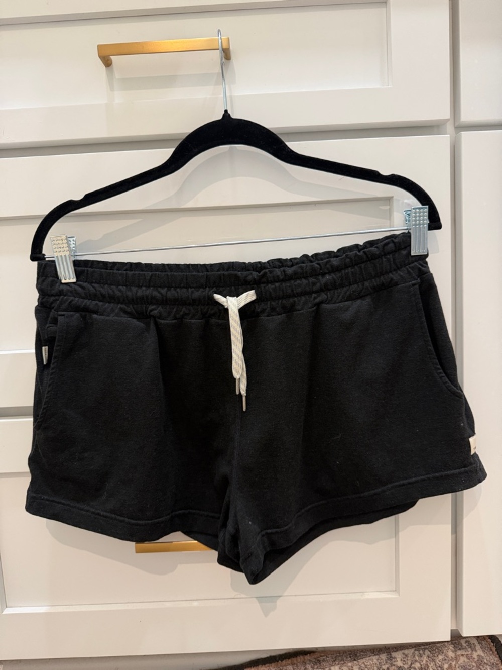 Vuori Black Drawstring Athletic Lounge Shorts